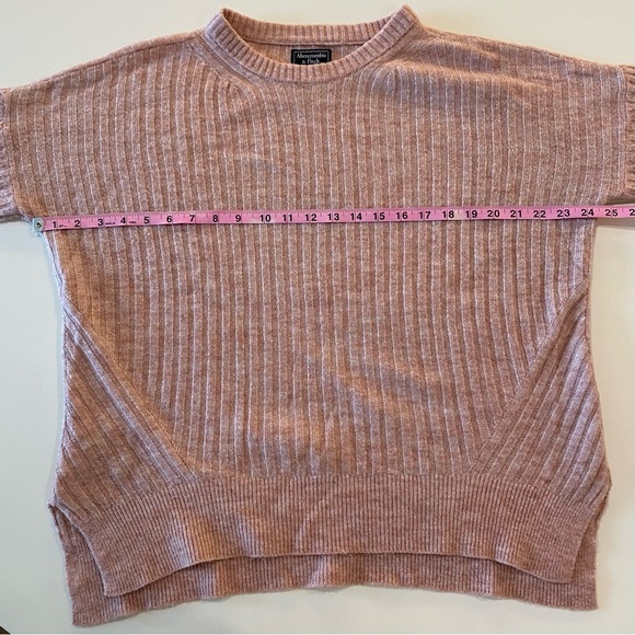 Abercrombie & Fitch Sweater Light Pink Ribbed - Picture 5 of 5